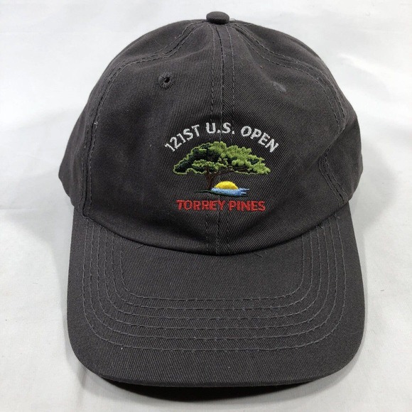 121st US Open Torrey Pines USGA Member Gray Baseball Cap Hat Adjustable Golf OSF - Picture 1 of 10